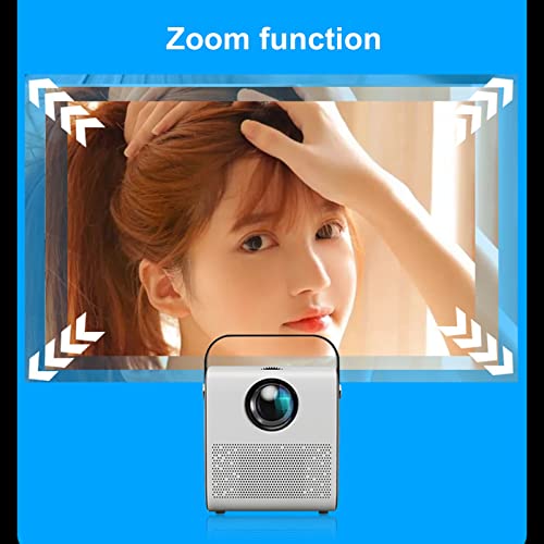 Portable Projector 150ANSI Support 1080P Keystone Correction Zoon Function Video Projector Home Theater Projector Built-in HiFi Speakers Outdoor Movie Projector Compatible with HDMI, USB, AV