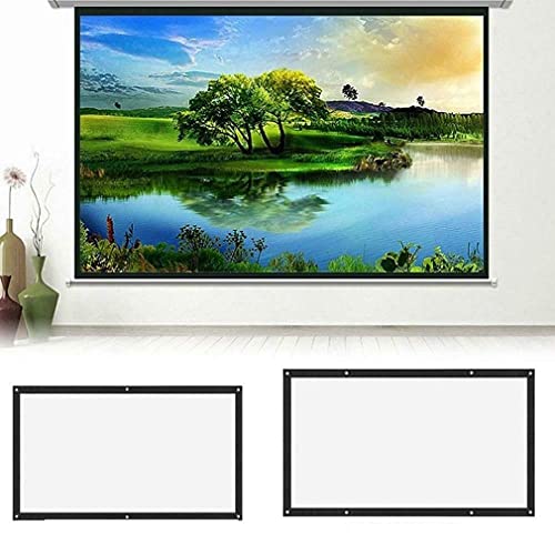 FMOGE 16:9 Portable Foldable Projector Screen Wall Mounted Home Cinema Theater 3D HD Projection Screen Canvas