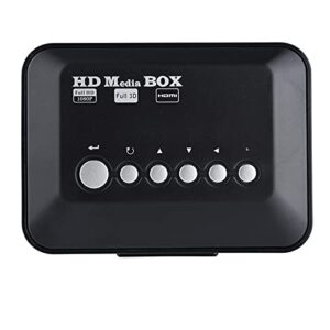 hd media player 1080p hd hdmi audio video media player box with ir remote control support usb drive, mobile hard drive, sd card, 2.5t mobile hard drive (3.5 inch)(us)