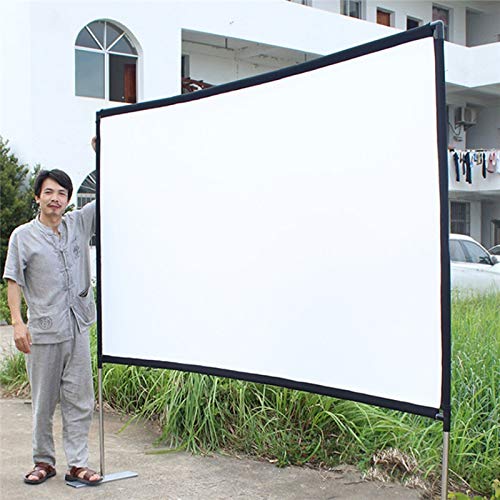 BBSJ 100/120inch Projector Screen 16:9 Video Projection Screen with Stable Base 4K Projector Screen for Home Theater Movie ( Size : 100 inch )