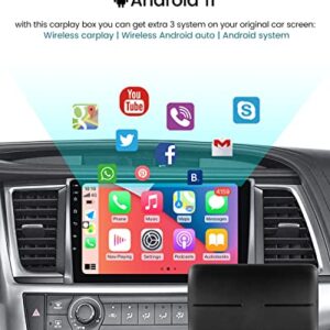 MekedeTech Wireless Carplay Adapter,Built-in HDMI Magic Box Carplay, 4+64G Android 10 Multimedia Video Box for OEM Wired CarPlay Cars Model Year After 2016 Support Netflix,Android Auto