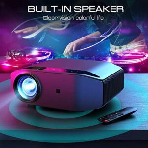 AWJK Projector, Native 1080P Full HD Video Projector Support 4K, 7000 Lumens up to 300" Image Display, Home Cinema Projector Compatible with Smart Phone/Laptop/TV Stick/HDMI VGA USB