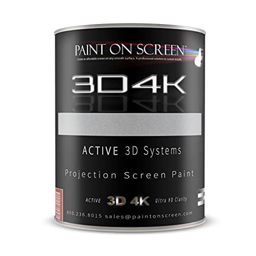 Projector Screen Paint - 3D4K SILVERISH Light Grey with 2.4 GAIN-HD 1080P,3D Capable and 4K Ready-Gallon - G003D4K