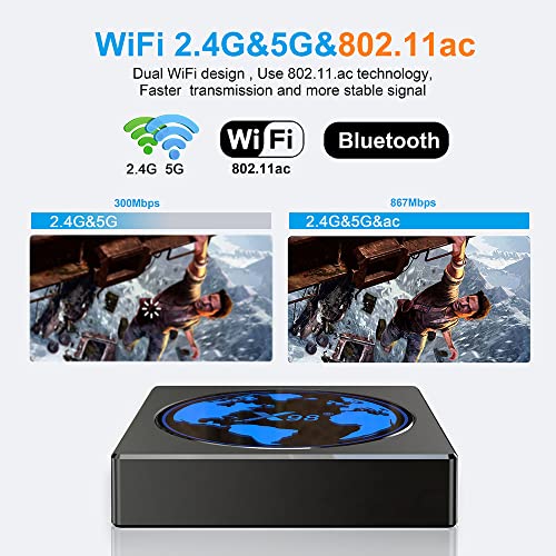 Android 11.0 TV Box,X98 Mini Amlogic S905W2 Quad Core X96Q Upgraded RAM 2GB ROM 16GB Dual WiFi 2.4G/5.8G BT4.2 4K 6K AV1 Home Smart Media Player Android 11.0 TV Box X88 Set top Box