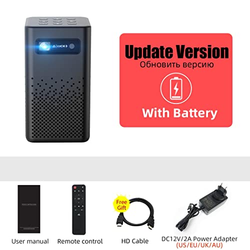 LDCHNH P20 Mini Portable Pico Smart Screenless Tv Led Dlp Projector 4k 1080p for Mobile Phone Smartphone