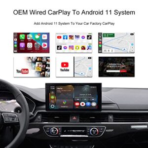 Smart World Company MMB 11.0 Android OS Video Streaming Adapter for Carplay and Android Auto Media interfaces enables app Download Music Video Navigation USB Type-C HDMI