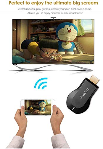 WiFi Wireless Display Dongle 1080P Mini Receiver Sharing HD Video from Projectors Cell Phones Tablet PC Support Airplay/ Chromecast/Chromecast Tv/Miracast/Miracast Dongle for Tv