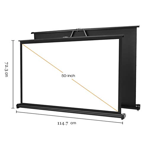 FZZDP 50 Inch 16:9 Portable Tabletop Projection Screen Matte White Foldable Table Projector Screen for Business Travel Cinema