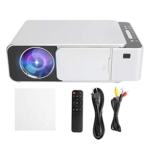 Wisoqu Projector,55W 100?240V Same Screen Projection Equipment Portable Home Theater HD 1080P Projector,Compatible with Mobile Phones Tablets Laptops and Other Devices(White)