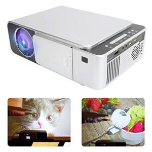 Wisoqu Projector,55W 100?240V Same Screen Projection Equipment Portable Home Theater HD 1080P Projector,Compatible with Mobile Phones Tablets Laptops and Other Devices(White)