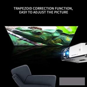 Wisoqu Projector,55W 100?240V Same Screen Projection Equipment Portable Home Theater HD 1080P Projector,Compatible with Mobile Phones Tablets Laptops and Other Devices(White)