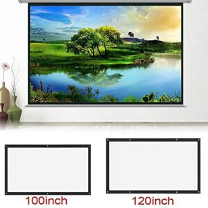 LLAMN 16:9 3D Wall Mounted Projection Screen 60/72/84/100/120 inch Projector Screen Fiber Canvas Curtain for Home Theater ( Size : 72 inch )