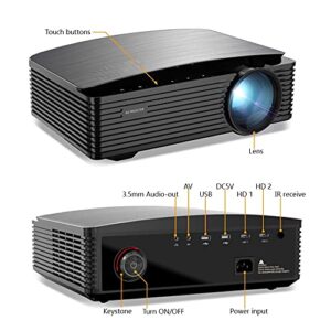 XDCHLK Full 4K 1920x1080P LCD 9.0 LED Home Theater Video Projector Beamer for Smartphone Tablet