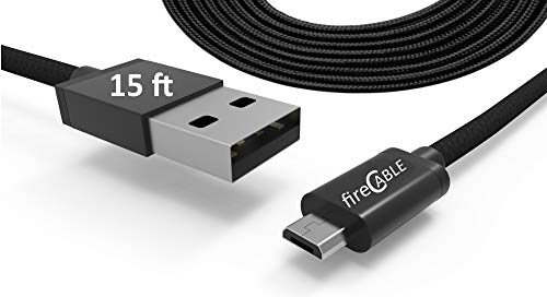 fireCable Super Long (15') Streaming Stick USB Cable, Replacement Adapter for Streaming TV Sticks (Eliminates Extension Cords)