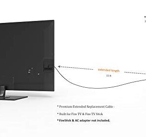 fireCable Super Long (15') Streaming Stick USB Cable, Replacement Adapter for Streaming TV Sticks (Eliminates Extension Cords)