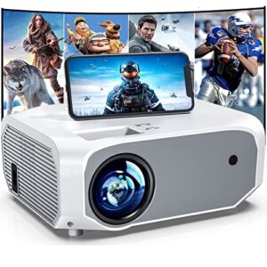 projector with wifi and bluetooth, projector, 5g wifi native 1080p 9500l 4k supported, outdoor portable projector with screen, home theater projector for hdmi/usb/pc/tv box/ios & android phone