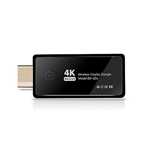 4K/1080P Wireless HDMI Display Dongle Adapter, 2.4G/5G Dual Band Adapter Receiver, Screen Mirroring Miracast Dongle, Compatible for Android/iOS/Windows to TV Monitor Projector