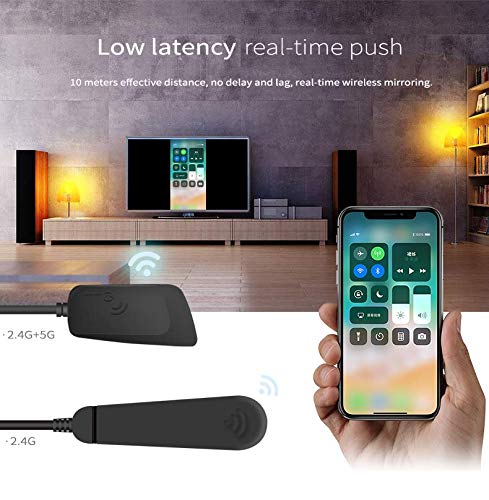 5G/2.4G Wireless Display Adapter, SmartSee 4K/1080P Screen Mirroring from iOS Android Phone Laptop to TV Projector Any HDMI Display, Dual Core Streaming Device Support Miracast Airplay DLNA
