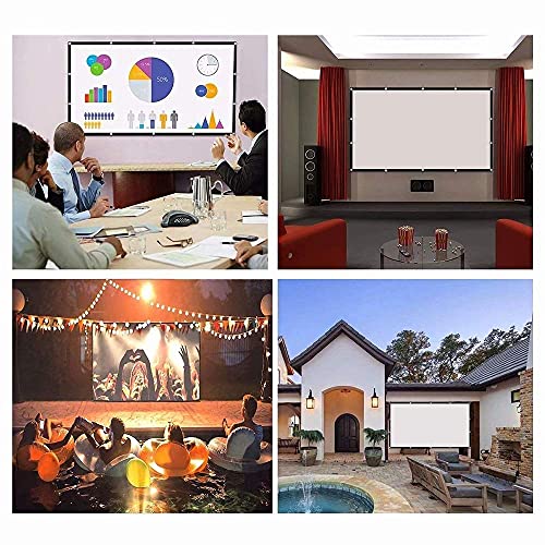 FMOGE Projector Simple Curtain Home Outdoor KTV Office Home Theater Portable 3D HD Projector Screen (Size : 150 inch)