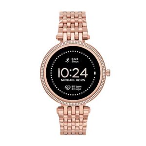michael kors women’s gen 5e 43mm stainless steel touchscreen smartwatch with fitness tracker, heart rate, contactless payments, and smartphone notifications.