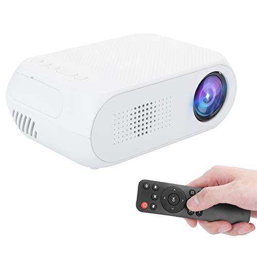 Jopwkuin Mini Projector 1920x1080 Resolution Portable Projector Home Theater Movie Projector with AV/USB/Micro Memory Card/HDMI Interface for Video Games, TV Series and Football Matches(US-Plug)