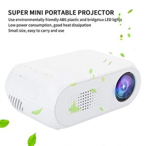 Jopwkuin Mini Projector 1920x1080 Resolution Portable Projector Home Theater Movie Projector with AV/USB/Micro Memory Card/HDMI Interface for Video Games, TV Series and Football Matches(US-Plug)