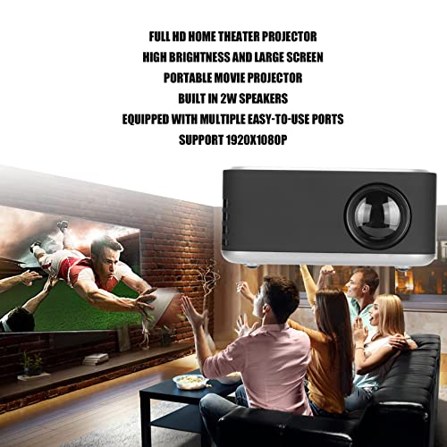 Mini Projector - Full HD 1080P Portable Home Theater Projector Pocket Projector Outdoor Movie Projector for Outdoor Yard, Travel, Camping, High Brightness and Large Screen(#2)