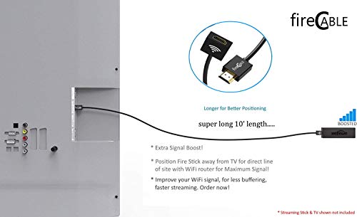 3X (10 FT) HDMI Extender for Streaming Sticks | WiFi Signal Booster for Faster Streaming
