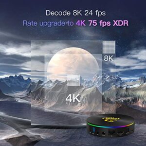 Android 9.0 TV Box T95Q Amlogic S905X3 with 4GB Ram 64GB Rom 4K Ultra HD H.265 Dual Band WiFi Bluetooth 4.0 Media Box 2.4/5Ghz WiFi 100M Lan