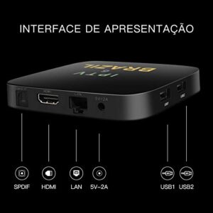 2023 Brazilian IPTV Brazil Box Mini Size Remote Control ARM Cortex A53 CPU ARM Mali-450 GPU