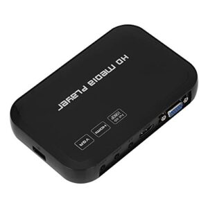 HDMI Video Player,Mini 1080P HDMI Video Player VGA AV Video Media Player TV Box HD Video Player 100-240V for Car(US)