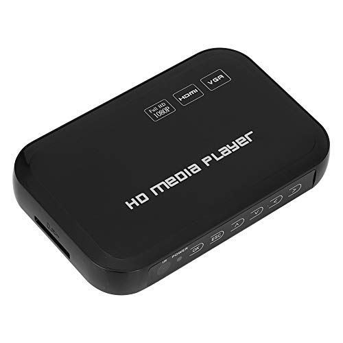 HDMI Video Player,Mini 1080P HDMI Video Player VGA AV Video Media Player TV Box HD Video Player 100-240V for Car(US)
