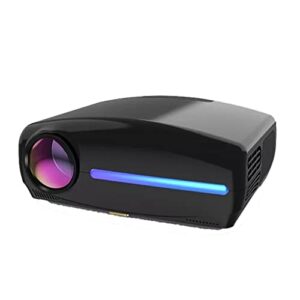 qfwcj full hd led projector with 4d digital keystone 6800 lumens home theater portable projector led projector (color : c2 black, size : 320 * 240 * 130mm)