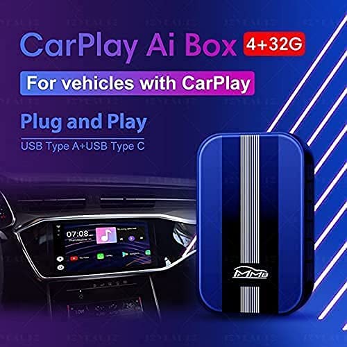 Smart World Company MMB 9.0 Android OS Video Streaming Adapter for Carplay and Android Auto Media interfaces enables app Download Music Video Navigation USB Type-C