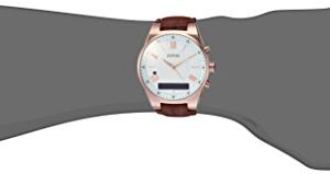 GUESS Men's Stainless Steel Connect Smart Watch - Amazon Alexa, iOS and Android Compatible, Color: Brown (Model: C0002MB4)