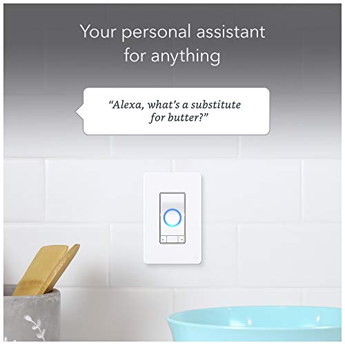 iDevices IDEV0022 Instinct Switch, Wi-Fi Enabled Smart Wall Switch with Amazon Alexa Built-In, Supports Motion Sensing Routines, Single Pole, 120VAC, White