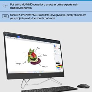 HP All-in-One Bundle PC, 27" Full HD Micro-Edge Touchscreen Display, 12thGeneration Intel Core i5 Processor, Intel Iris Xe Graphics, 12 GB SDRAM, 512 GB SSD, Windows11 Home OS, Wi-Fi (27-cb1170, 2022)