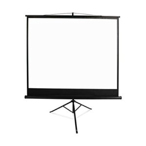 finefurniture portable hd projector screen with tripod stand,84 inch diagonal 4:3 outdoor indoor home theater projection screens foldable and wrinkle-free…