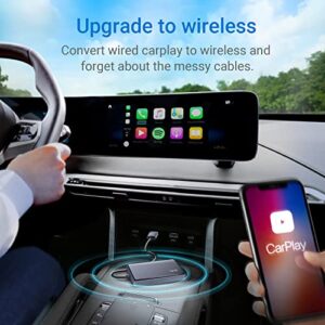 TUNAI Dragonfly Wireless CarPlay Adapter for Apple iPhone, Car Play Dongle for Factory OEM Wired CarPlay Cars, Bluetooth Magic Box Plug & Play, Auto Reconnect, Online Update, USB A &Type C Compatible