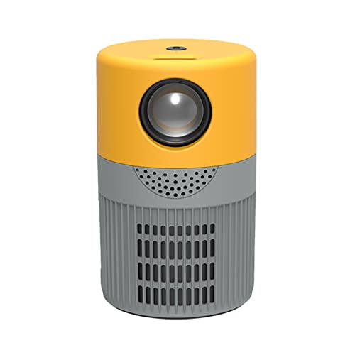 Portable Mini Movie Projector, HD Home Theater Projector Built-in Speaker Compatible with HDMI, USB, Laptop, Computer Small Projectors for Bedroom Outdoor Video Projector (Yellow)