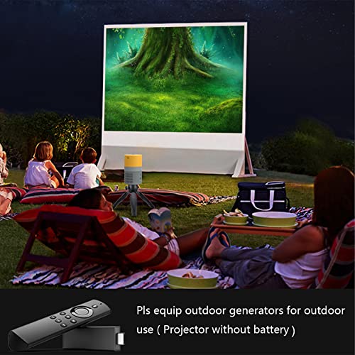 Portable Mini Movie Projector, HD Home Theater Projector Built-in Speaker Compatible with HDMI, USB, Laptop, Computer Small Projectors for Bedroom Outdoor Video Projector (Yellow)