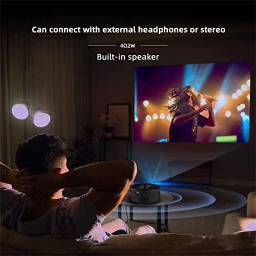 WETYG Black LED Projector Support 1080P Home Theater Media Player Home Wired Same Screen Projector