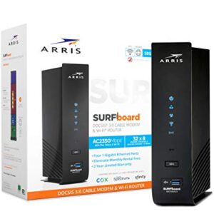 ARRIS Surfboard SBG7600AC2 DOCSIS 3.0 Cable Modem & AC2350 Dual-Band Wi-Fi Router, Approved for Cox, Spectrum, Xfinity & Others (Black) & Roku Express 4K+ 2021 | Streaming Media Player HD/4K/HDR