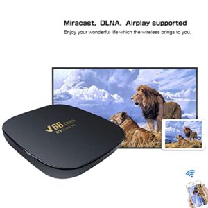 Hilary 1 Set Mini Smart TV Box V88 TV Box Android 12 Allwinner H3 Core 2.4G WiFi 8K Set Top Box 8GB+128GB Media Player US Plug