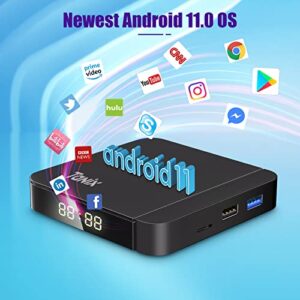 Android TV Box 11.0, Android Box 2GB RAM 16GB ROM Support 2.4G/5.8G WiFi6 Ethernet BT 5.0 3D/6K HDR 10+ Video Smart TV Box