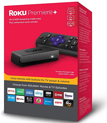 Roku Premiere+ 4K HDR Streaming Player (Renewed)