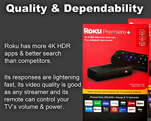 Roku Premiere+ 4K HDR Streaming Player (Renewed)