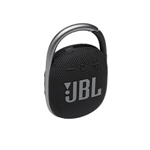 jbl clip 4: portable speaker with bluetooth, built-in battery, waterproof and dustproof feature – black (jblclip4blkam)
