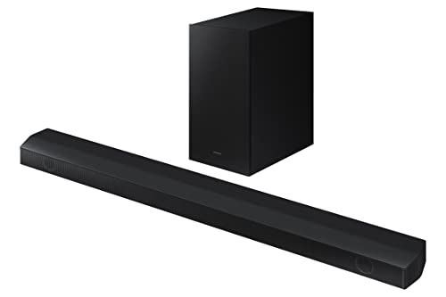 SAMSUNG HW-B650 3.1ch Soundbar w/Dolby 5.1 DTS Virtual:X, Bass Boosted, Built-in Center Speaker, Bluetooth Multi Connection, Voice Enhance & Night Mode, Subwoofer Included, 2022