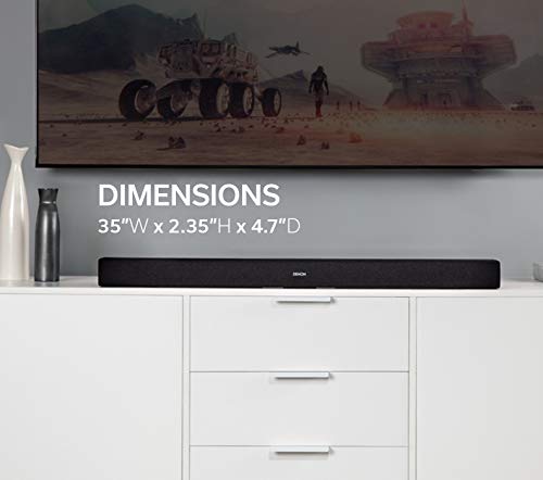 Denon DHT-S216 Home Theater Soundbar | Virtual Surround Sound | HDMI ARC | HD, 4K & Bluetooth Compatible | Low-Profile Design | Crystal Clear Dialogue